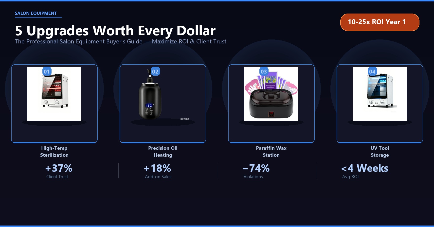 Curated lineup of premium salon equipment