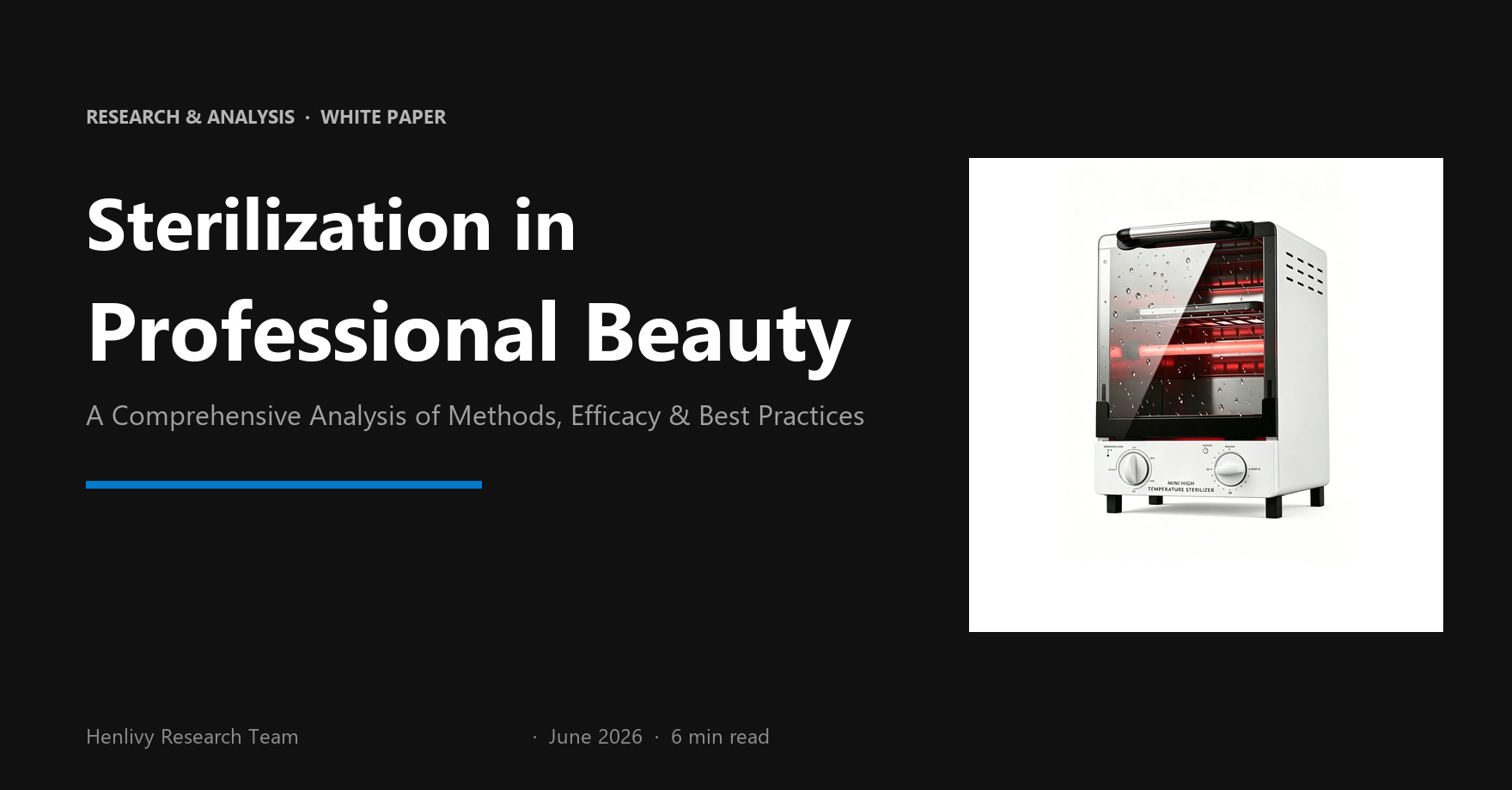 Laboratory analysis of sterilization methods for beauty tools
