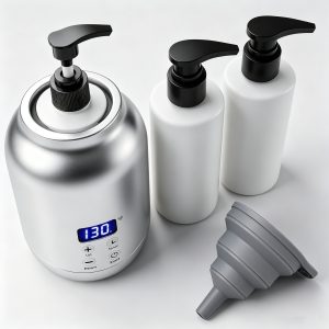 massage oil warmer bottle professional silver