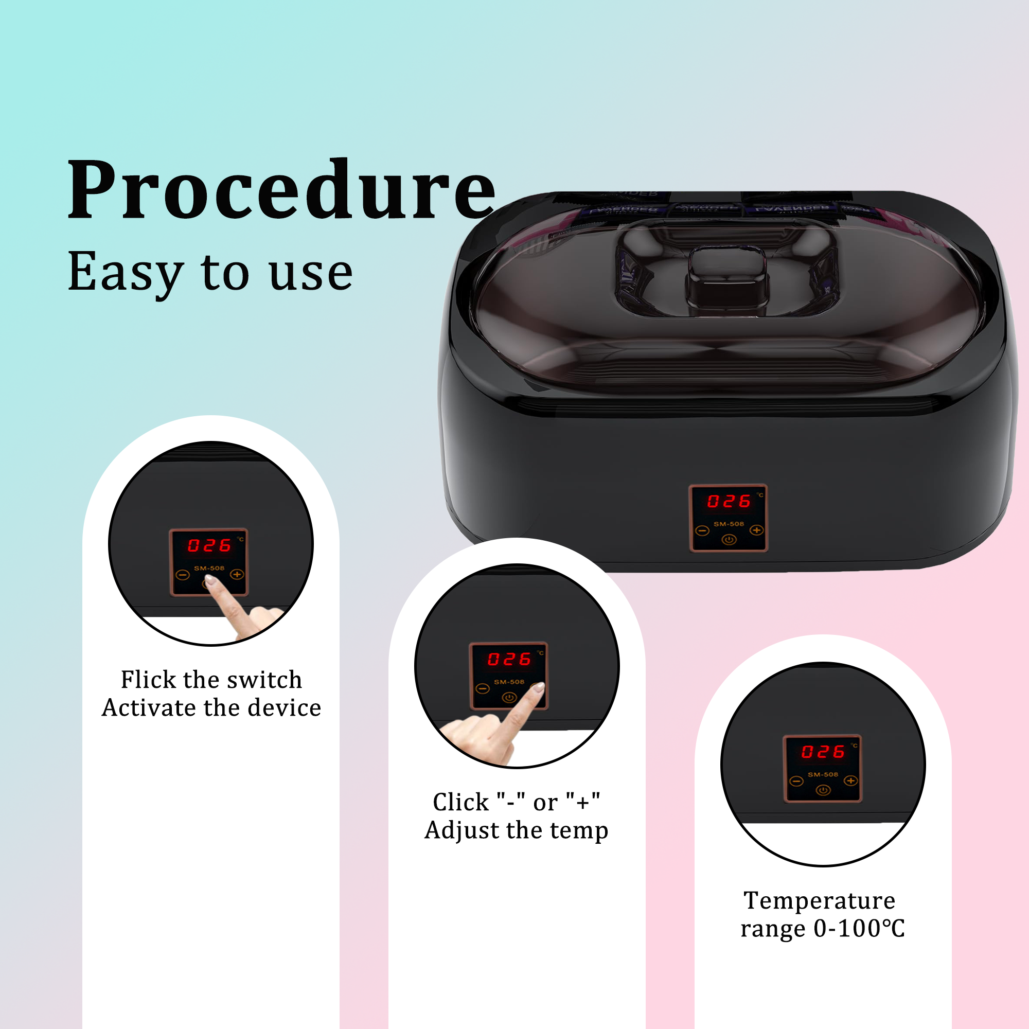 Paraffin Wax Warmer Kit Black - Image 2
